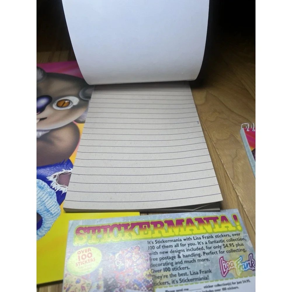 Vtg Fantastic World Lisa Frank Koala Folder & Notebook 1990 Excellent Condition